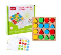 Geometric Puzzle Toy Educational Interactive Blocks Brain Teasers Cognitive Preschool Learning for Kids to Improve Visual Spatial Skills Fine and Stimulate Creativity Imagination