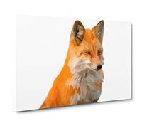 Geometric Red Fox in Abstract Canvas Print for Living Room Bedroom Home Office Décor, Wall Art Picture Ready to Hang, 30 x 20 Inch (76 x 50 cm)