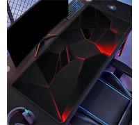 Geometric Red Large Gaming Mouse Pad, 900x300x3mm Extended gaming mouse mat XXL improved Precision and Speed Mousemat with Stitched Edges, Desk Mat for Keyboard and Mouses