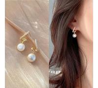 Geometric Rhinestone Pearl Earrings Female Earrings Wedding Jewelry Birthday s