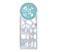 Geometric Rule - Creative Tools for Learning Mathematics Geometric Drawing Ruler | Rulers and Drawing Templates Flexible Geometric Ruler Drawing Template Learning Aid, junior high school size large