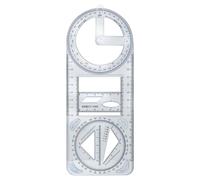 Geometric Ruler - Mathematics Learning Aid Drawing Measuring Tool | High Performance Flexible Drawing Ruler with Templates, Precision Design Tool for Students, Architects, Engineers and, Elementary
