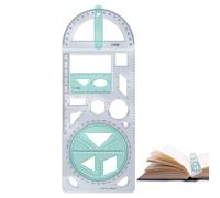 Geometric Ruler Set - Template for Creative Math Learning, Drawing | Flexible Drawing Ruler with Measuring Aids, Multifunctional Tool for Angles, Plotting, Graphics, Technical Drawing