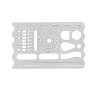 Geometric Ruler - Stainless Steel Geometry Set | Planner Stencils | Stainless Steel Drawing Template Bookmark | For Students, Kids, Measurement, Tracing, Instruction, School, Adult, Ar