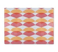 Geometric Sea Shells Glass Chopping Board Benjamin Tate Design Natural One Size