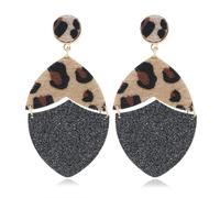 Geometric Serpentine Earrings, Copper, Polyurethane, Cubic Zirconia, Pearl, Not a Gemstone