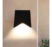 Geometric Shape Outdoor Wall Lights, Aluminium Sconce Outside Wall Lights Accent Spotlight, IP65 Waterproof Black Garden Lights for Patio Terrace Hallway Balcony Porch Post