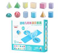 Geometric Shape Set - 3D Math Teaching Material, Early Education Resource | Interactive Solid Shapes Learning Kit, Visual Geometry Practice Tool