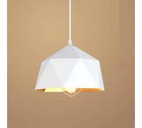 Geometric Shape Vintage Black Hanging Lamp E27 Single Head Metal Pendant Lamp 1-Light ScandinavianChandelier Middle Danish Ceiling Lighting Fixture for Restaurants Over Sink Foyer Bedroom