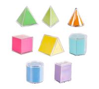 Geometric Shapes,8-Piece Educational Removable Homeschool Supplies - Teacher Geometric Shapes for Classroom,for Boys Girls Early Childhood Preschool Kindergarten Classroom Home