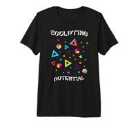 Geometric Shapes Abstract Mind Creative Energy Expression Premium T-Shirt