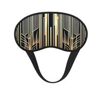 Geometric Shapes Blackout Sleep Mask - Soft Adjustable Eye Mask for Full Light Blocking, Deep Sleep, Travel & Relaxation