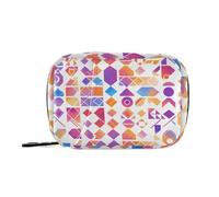 Geometric Shapes Gradient Colors Bags with Detachable Compartments Attachable Travel bagdaily Pill Organizer