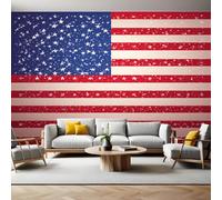 Geometric Shapes Murals Photo Wallpaper Striped Flag Non-Woven Premium Art Print Fleece Wall Mural Poster Picture Design Modern Boy Girl Bedroom Home Decor 350 x 256cm