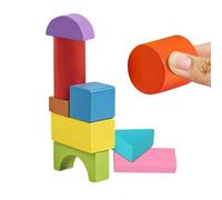 Geometric Shapes - Pattern Blocks Learning Set, 9 Piece Math Manipulatives, Educational Geometry Puzzle for Kids Preschool Homeschool | Color Shape Sorting Activity Toy for Early Learning Cognitive De