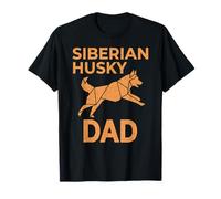 Geometric Siberian Husky Dad Fathers Day Dog Lover Art T-Shirt