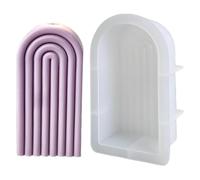 Geometric Silicone Mold - Abstract Arch Candle Mold, Geometric Line Rainbow Bridge Soap Molds | DIY Plaster Resin Moulds for Aromatherapy Candles Soap Mousse Cake Art Crafts