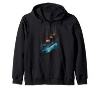 Geometric Ski Lift Cabin Zip Hoodie