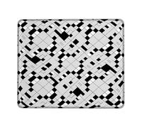 Geometric Small Mouse Pad, Modern Minimalistic Square Diamond Black Square Rubber Non Slip Portable Mini Desk Mousepad Idea for Home Office Desk Laptop Gamers Gift 8x10 Inch