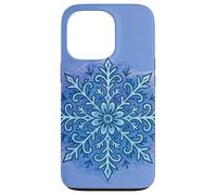 Geometric Snowflake Mandala Winter Zen Pattern Minimalist Case for iPhone 13 Pro