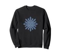 Geometric Snowflake Mandala Winter Zen Pattern Minimalist Sweatshirt