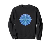 Geometric Snowflake Mandala Winter Zen Pattern Minimalist Sweatshirt