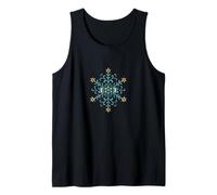 Geometric Snowflake Mandala Winter Zen Pattern Minimalist Tank Top