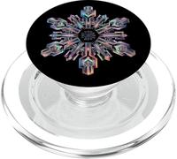 Geometric Snowflake Winter Math Vector Art PopSockets PopGrip for MagSafe
