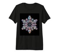 Geometric Snowflake Winter Math Vector Art Premium T-Shirt