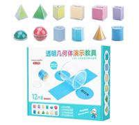 Geometric Solids - 3D Shapes Geometry Game Space Thinking Training Set | Preschool Learning Toy | 3+ Years Boys Girls Cognitive Development Math Education Activity Kit