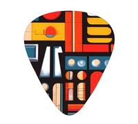 Geometric Space Guitar picks in thin, medium, and thick sizes, 12-piece set, suitable for electric guitar and various instruments