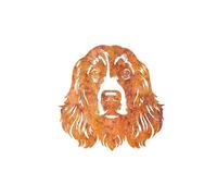 Geometric Spaniel Metal Wall Art | Rusty Dog Silhouette, UK Crafted Steel Home Decor (Natural Rusty)
