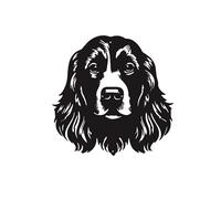 Geometric Spaniel Metal Wall Art | Rusty Dog Silhouette, UK Crafted Steel Home Decor (Painted Black)