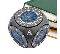 Geometric Spinner Dice - Metal Rotation Piece Compact Board Travel Game - Stylish Entertainment Accessory | Attractive Game Set for Relatives for Couples
