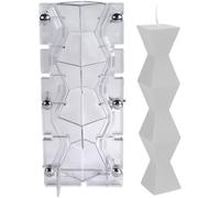 Geometric Square Rhombus Candle Model for Do-It-Yourself Projects, Clear PC Acrylic Plastic Casting Tool with 6 Screws, Nordic Style, Decorative Candle Making Model