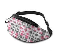 Geometric Square Stripe Shape Casual Waist Bag Unisex with Zipper Pockets Belt Sports Bags Running Bag Keep Fit with Exercise Jogging, Hiking Chest Pack Outdoors Workout Traveling Shoulder Bag