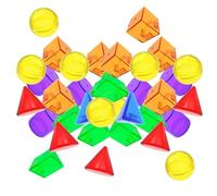 Geometric Stacking Blocks, 3D Translucent Pattern Cubes, Early Math Manipulative Learning Toys for Home and Preschool