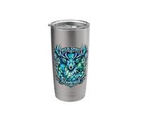 Geometric Stained Glass Deer Head Art Stainless Steel Insulated Tumbler