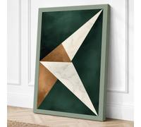 Geometric Star Minimalist Canvas Wall Art Print 18x12 Inch (46 x 30 cm)