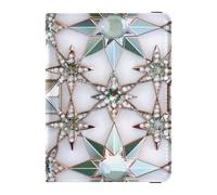 Geometric Star Olive White Crystal Print Leather Passport Holder Covers Case for travel Wallet Combo Passport Holder for men Waterproof