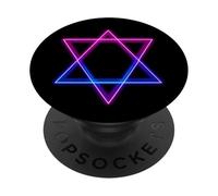 Geometric Star Triangle Abstract Symmetry Simple Design Art PopSockets Adhesive PopGrip