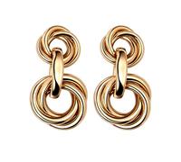 Geometric Statement Chunky Earrings for Women, Gold and Silver Hollow Square Dangle Earrings, Exaggerated Metal Drop Earrings, Modern Fashion Jewelry Gifts, S, Metal, No Gemstone