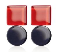 Geometric Statement Earrings for Women, Bauhaus Design Stud Earrings in 16 Colour Variations, Sustainable Glass Jewellery, Hypoallergenic & Handmade, 30 x 15 x 4 mm, 30mm, Glass, No Gemstone