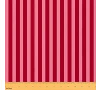 Geometric Stripe Craft Fabric No Stretch,Y2K Retro Lines Classic Soft Flannel Polyester,Modern Simple Art Abstract Ideal for Quilting,Crafts & Handmade Artwork,Red Pink 2 Yard Bolt,72" L x 59" W