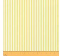 Geometric Stripes Craft Fabric No Stretch,Abstract Line Patchwork Soft Flannel Polyester,Modern Simple Art Coquette Ideal for Quilting,Crafts & Handmade Artwork,Yellow White 2 Yard Bolt,72" L x 59" W