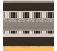 Geometric Stripes Craft Fabric No Stretch,Modern Classic Line Patchwork Soft Flannel Polyester,Mid Century Minimalist Washable Material for Handmade Supplies,Brown 1 Yard Pre-Cut,36" L x 59" W