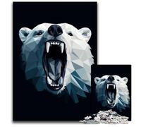 Geometric Style Polar Bear1000 Piece Jigsaw Puzzles for Adults Challenging Brain Teaser for Teenagers Family Game Night Fun 1000 PCS(75x50cm)