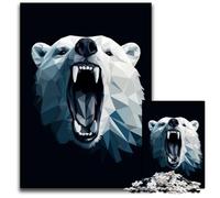 Geometric Style Polar BearJigsaw Puzzle 1000 Pieces Paper Puzzles Perfect for Family Fun on Christmas Thanksgiving Birthdays Easter 1000 PCS(38x26cm)