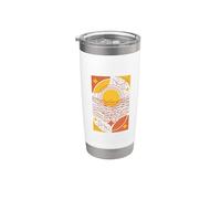Geometric Sunset Sun Waves Modern Abstract Bold Wall Art Stainless Steel Insulated Tumbler