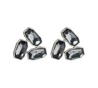 Geometric Symmetrical Design Triangle Grey Glass Ear Studs Crafted From Kirsite Offering 10g Lightweight Comfort for Elegant Styles Geometric Symmetric Earrings
